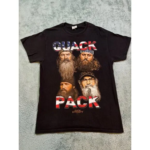 Duck Dynasty Quack Pack Black Graphic T-Shirt Size US UK Medium - Picture 2 of 9